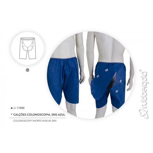 Calções de Colonoscopia em SMS azul