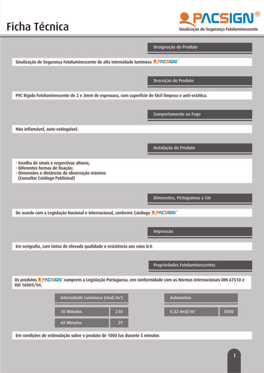 Ficha Técnica Pacsign